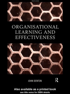 cover image of Organisational Learning and Effectiveness